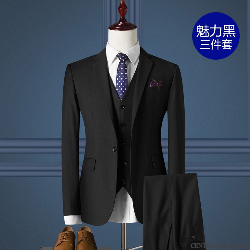 Costume Mariage Gris Pensée Rose Choquant, Blazer De Costume Homme Grande Taille