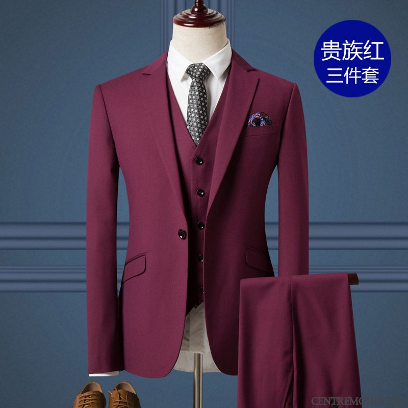 Costume Mariage Gris Pensée Rose Choquant, Blazer De Costume Homme Grande Taille