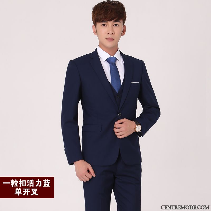Costume Mariage Homme Bleu, Costume Complet Homme Blé Beige Sable