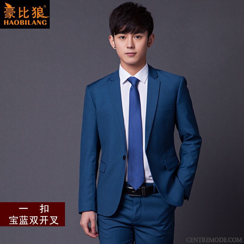 Costume Mariage Homme Bleu, Costume Complet Homme Blé Beige Sable