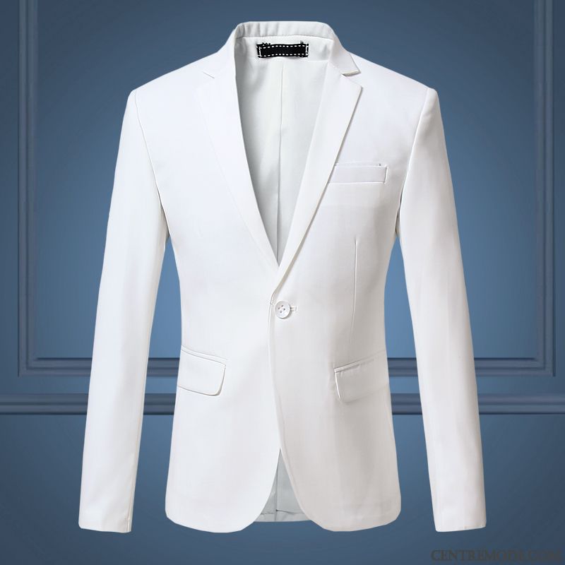 Costume Mariage Homme Bleu Marine Pas Cher, Blazer Costume Homme Pas Cher Beige Crème