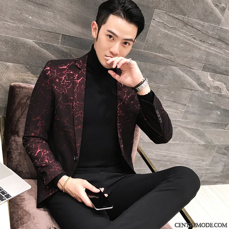 Costume Mariage Homme Noir Et Blanc Rouge Bordeaux, Manteau Homme Costume France