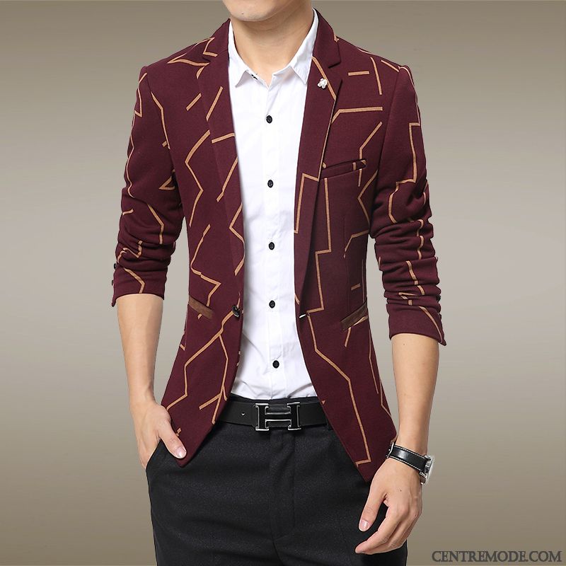 Costume Pour Homme Noir, Blazer Costume Mariage Homme Écarlate Rose Saumon