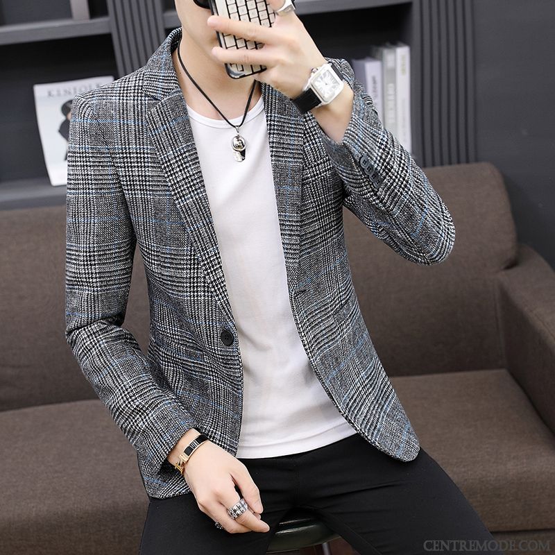 Costume Pour Mariage Pas Cher Tout Noir Gris Fumé, Blazer Costume Bleu Marine Pas Cher