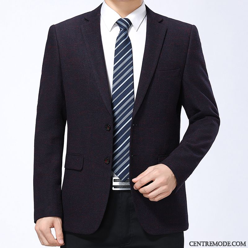 Costume Sport Pour Homme Blanc Bleu, Manteau Costume Homme