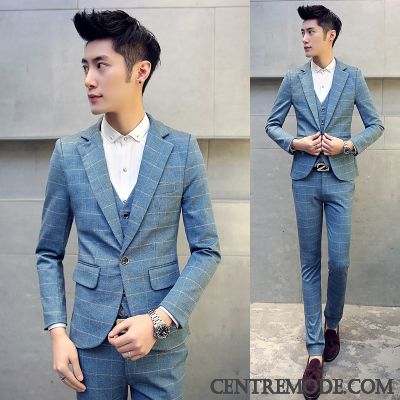 Costume Sur Mesure Pas Cher, Pantalon De Costume Homme Sandybrown Bleu Marin