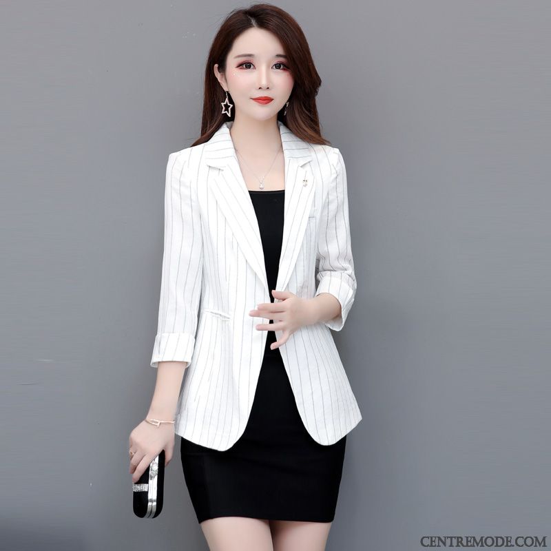 Costumes Blazer Femme L'automne Veste De Costume Slim Une Veste Printemps Tempérament Blanc Rouge