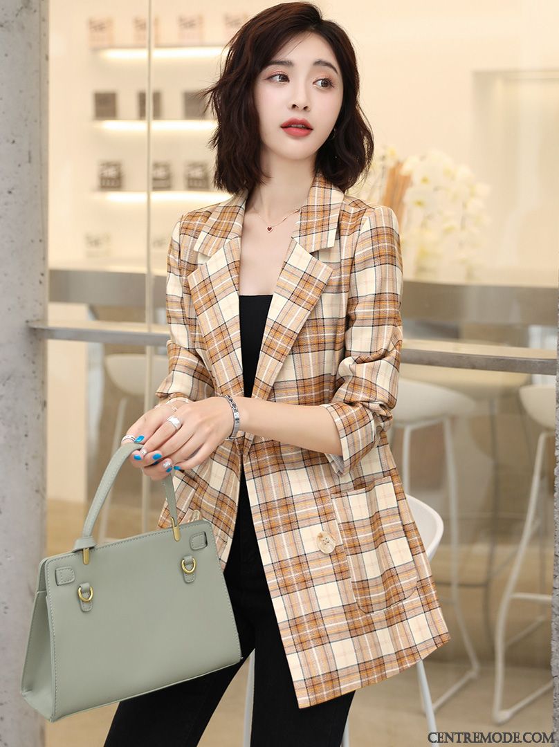 Costumes Blazer Femme Légère L'automne Une Veste Décontractée Printemps Baggy