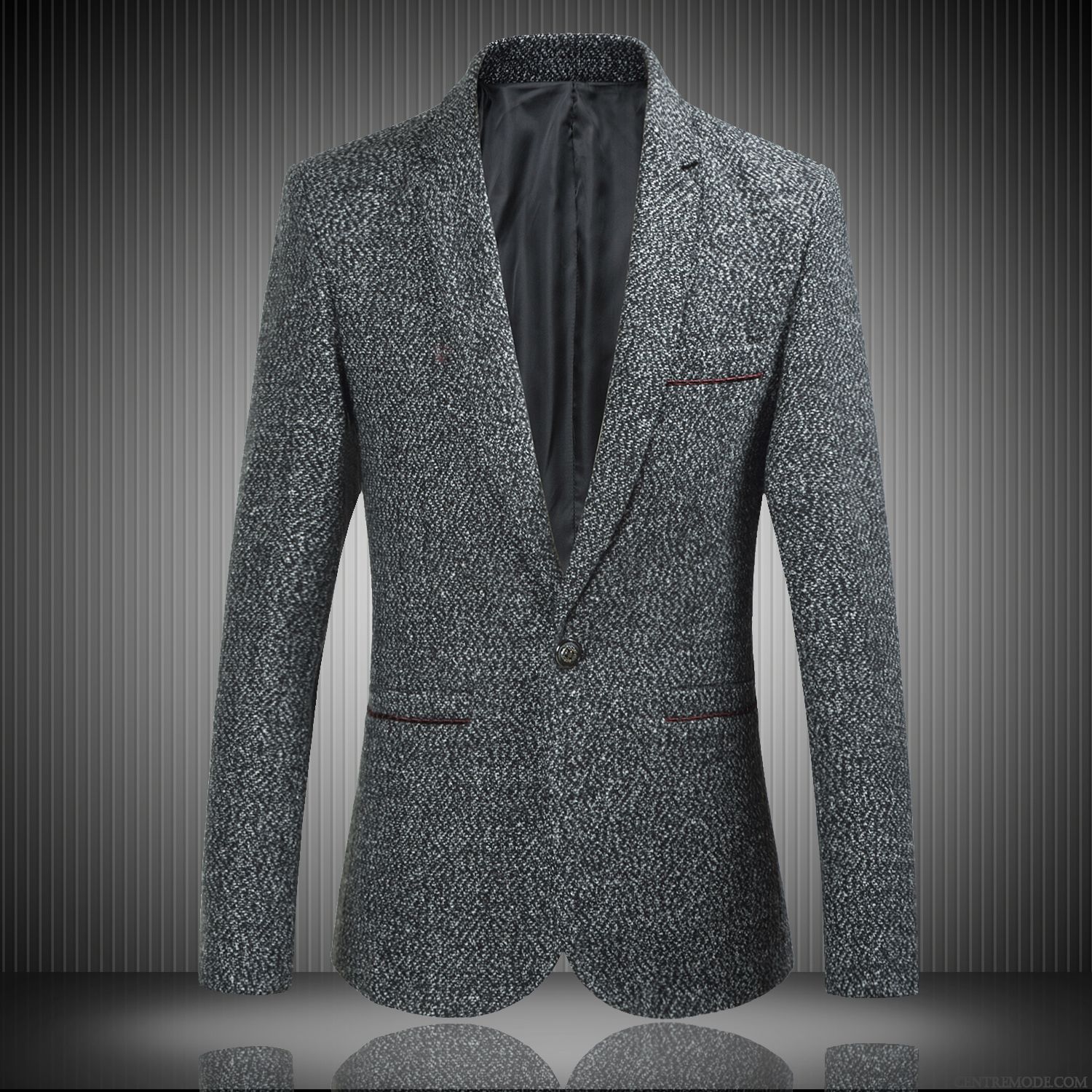 Costumes Blazer Homme Décontractée Manteau L'automne Tendance Jeunesse Petit Costume Gris