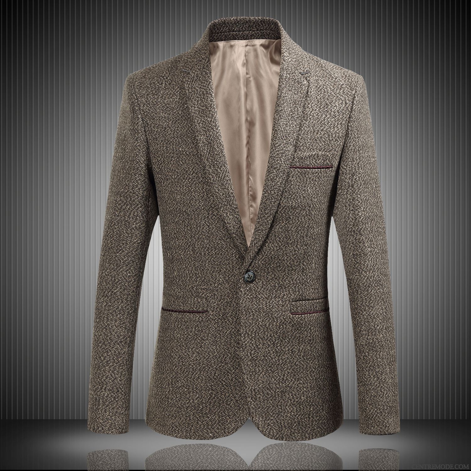 Costumes Blazer Homme Décontractée Manteau L'automne Tendance Jeunesse Petit Costume Gris