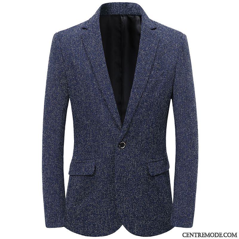 Costumes Blazer Homme L'automne Décontractée Légère Jeunesse Costume Formel Une Veste Noir Gris