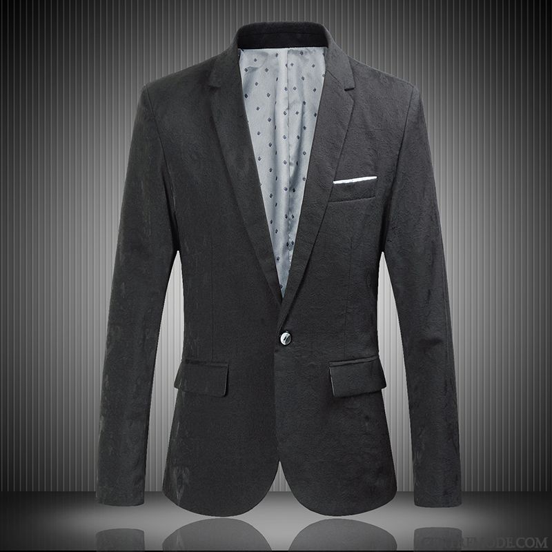 Costumes Blazer Homme Manteau De Travail Beau Décontractée Slim Tendance Bleu