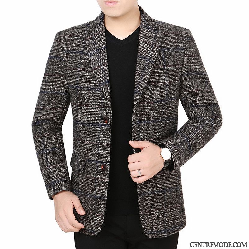 Costumes Blazer Homme Une Veste L'automne Printemps Jeunesse Hiver Manteau