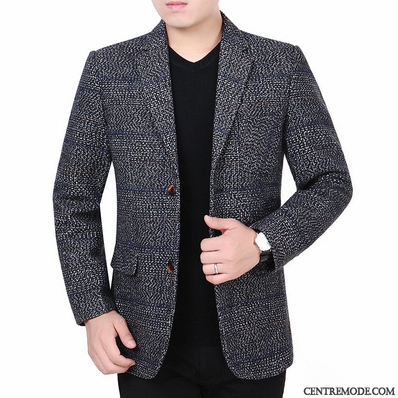 Costumes Blazer Homme Une Veste L'automne Printemps Jeunesse Hiver Manteau