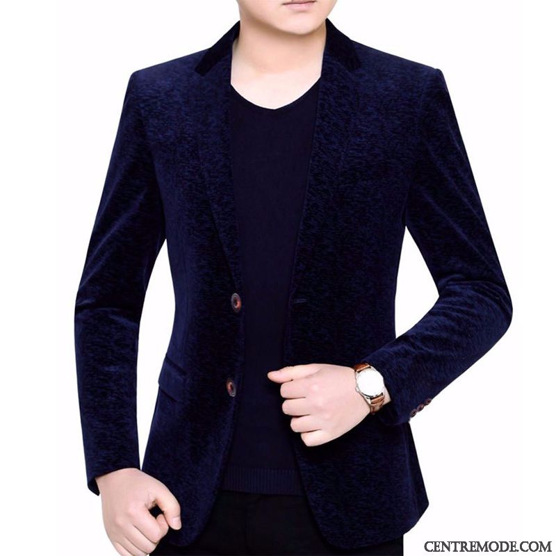 Costumes Blazer Homme Une Veste L'automne Printemps Jeunesse Hiver Manteau