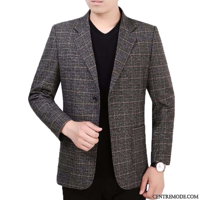 Costumes Blazer Homme Une Veste L'automne Printemps Jeunesse Hiver Manteau