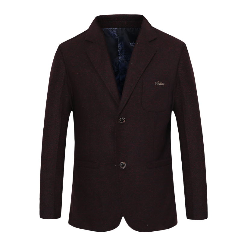 Costumes Blazer Homme Une Veste Slim Épaissir L'automne Décontractée Britanique Violet