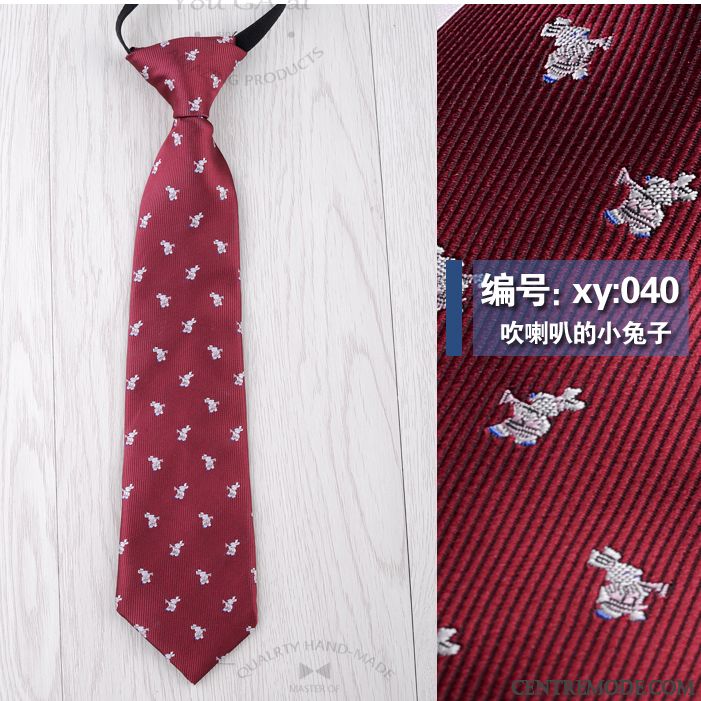 Cravate Homme Accessoires Chemise Petit Modèle Court Paragraphe Dessin Animé