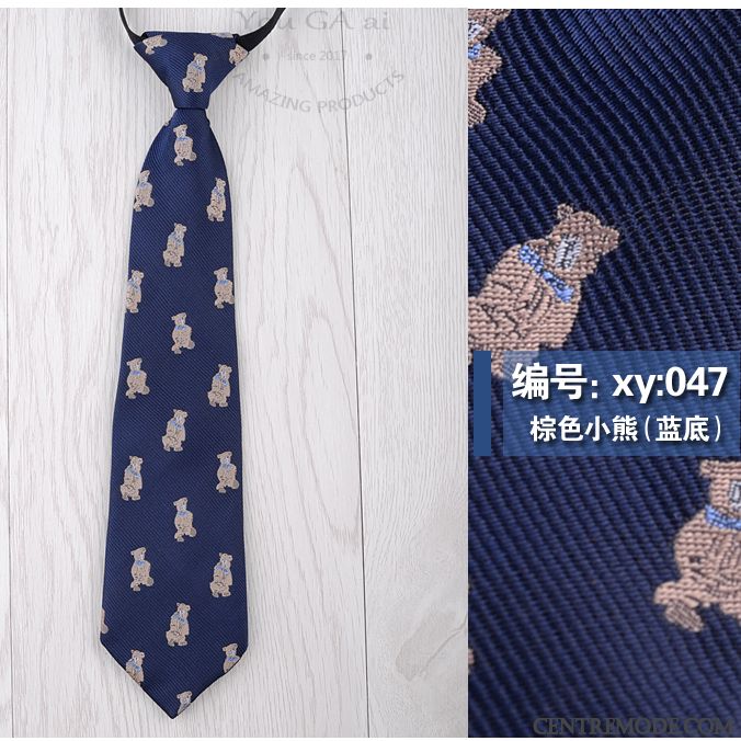 Cravate Homme Accessoires Chemise Petit Modèle Court Paragraphe Dessin Animé