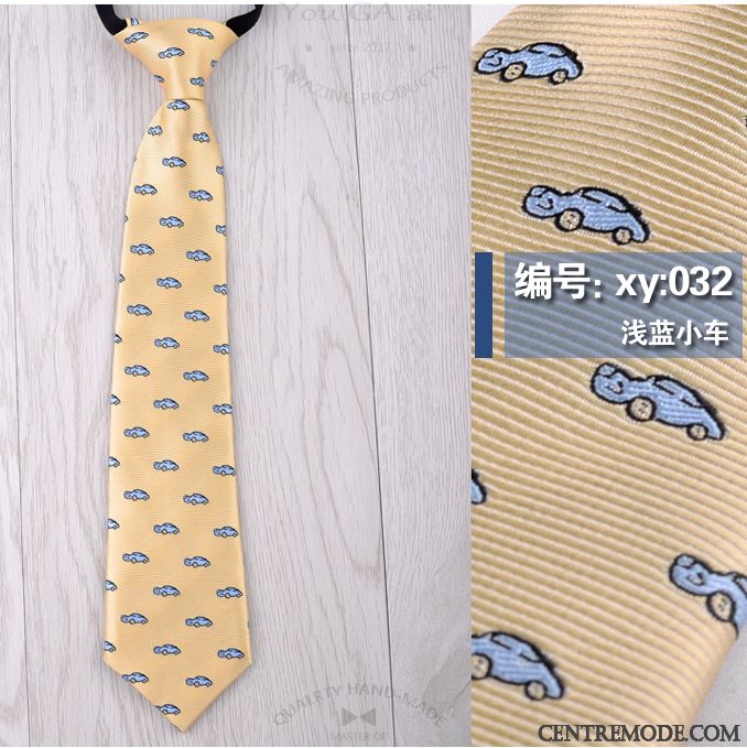 Cravate Homme Accessoires Chemise Petit Modèle Court Paragraphe Dessin Animé