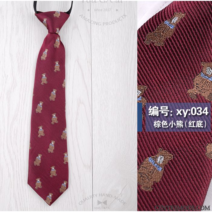 Cravate Homme Accessoires Chemise Petit Modèle Court Paragraphe Dessin Animé