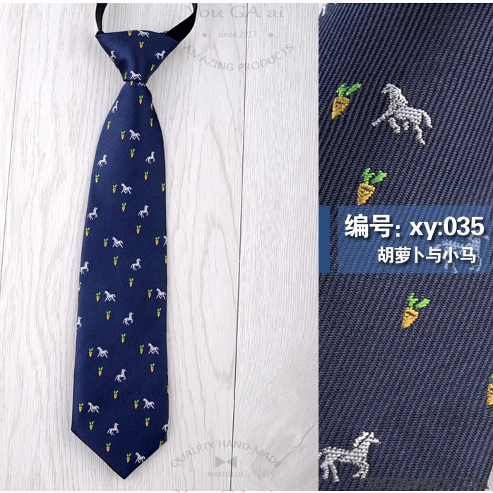 Cravate Homme Accessoires Chemise Petit Modèle Court Paragraphe Dessin Animé