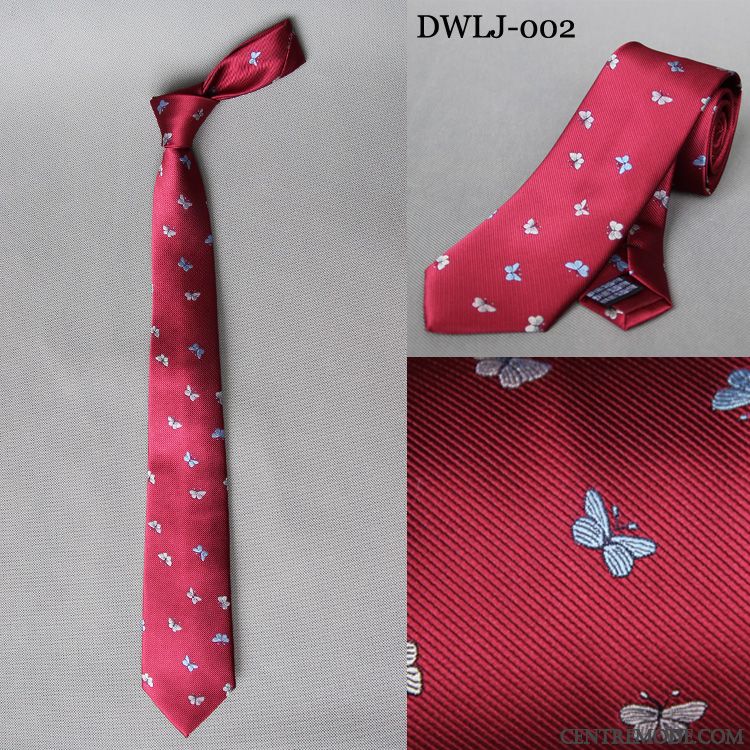 Cravate Homme Cerf Créatif Fleur Mode Accessoires Papillon Rouge