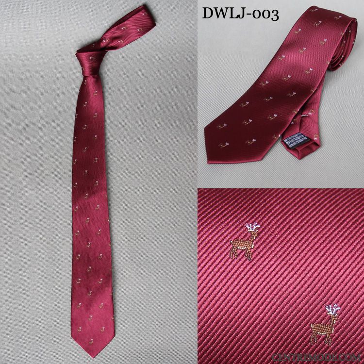 Cravate Homme Cerf Créatif Fleur Mode Accessoires Papillon Rouge