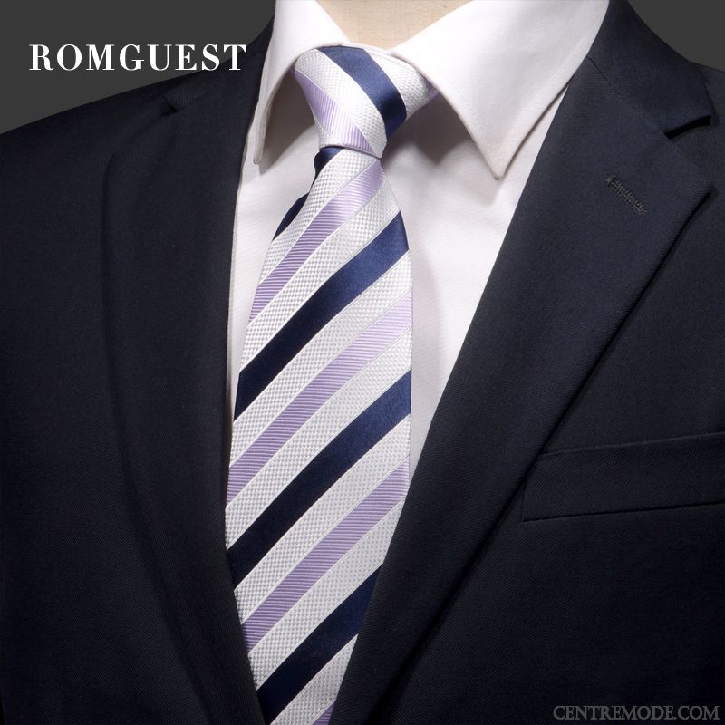 Cravate Homme Vêtements De Cérémonie Carrière Étudiant Rayé Le Marié Marier Pure Noir Orange Jaune