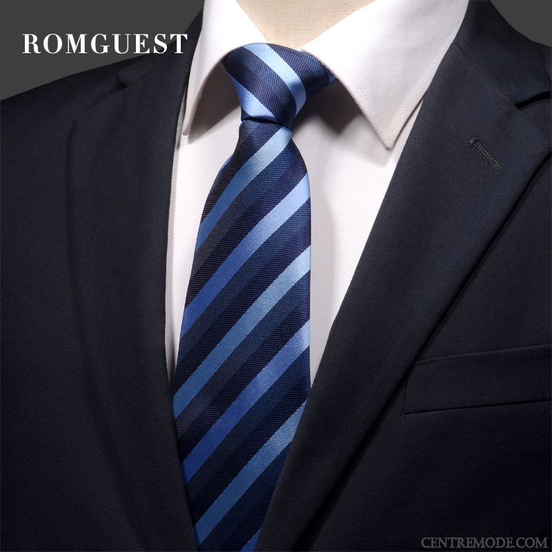 Cravate Homme Vêtements De Cérémonie Carrière Étudiant Rayé Le Marié Marier Pure Noir Orange Jaune