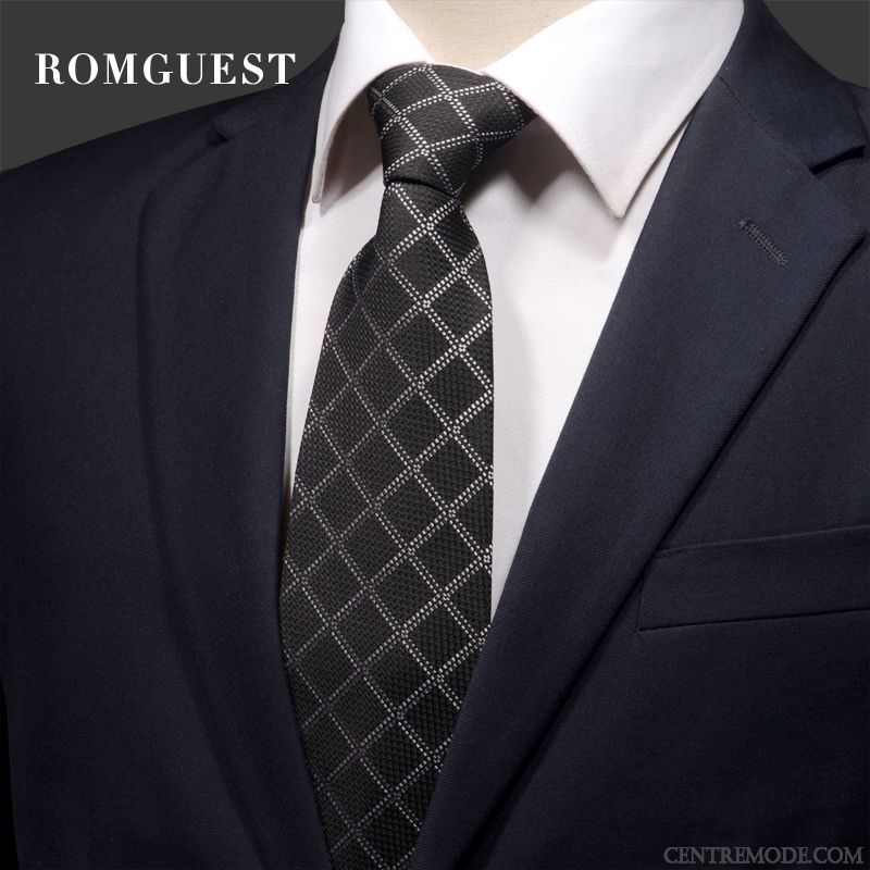 Cravate Homme Étudiant Rayé Marier Vêtements De Cérémonie Entreprise Dégradé Noir Rouge