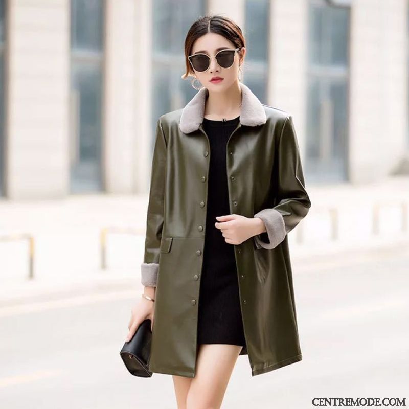 Cuir Pas Cher Femme, Magasin Veste Cuir Écarlate Noir