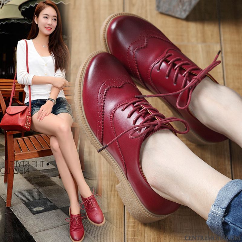 Derbies Beige Femme, Derbies Slippers Femme Rose Saumon Bordeaux