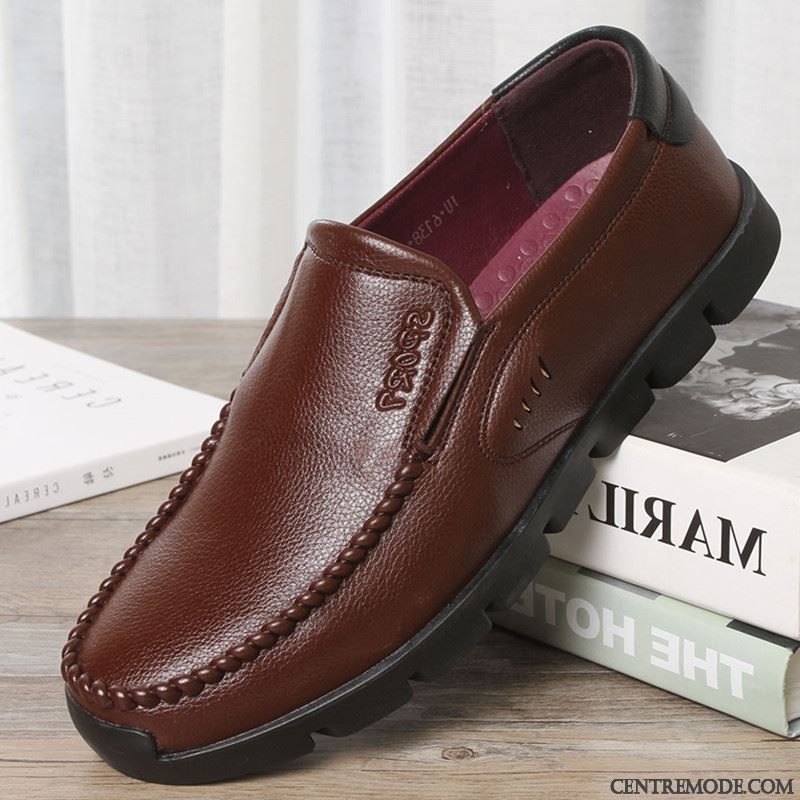 Derbies Cuir Marron Homme France, Bottine Cuir Homme Crème Marine