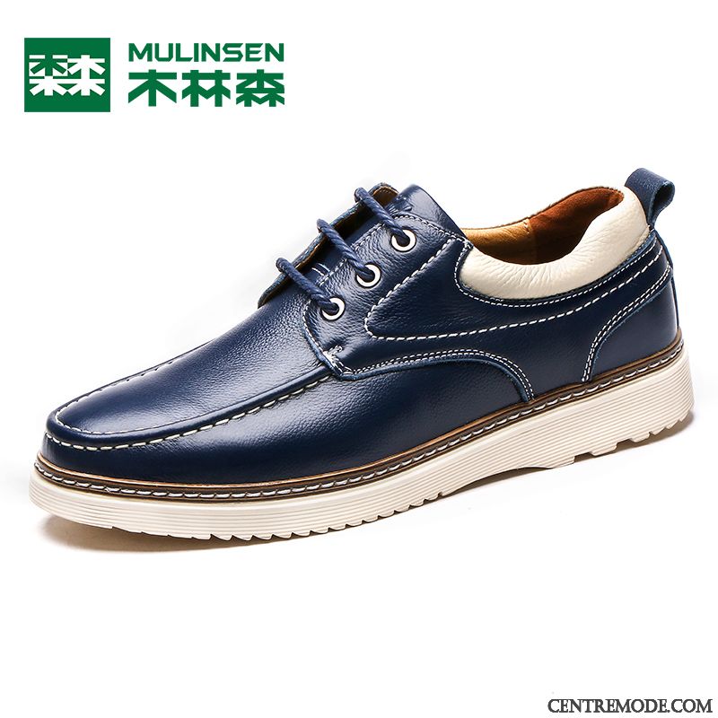 Derbies Cuir Noires Plates, Derbies Talons Hauts Blanc Ambre