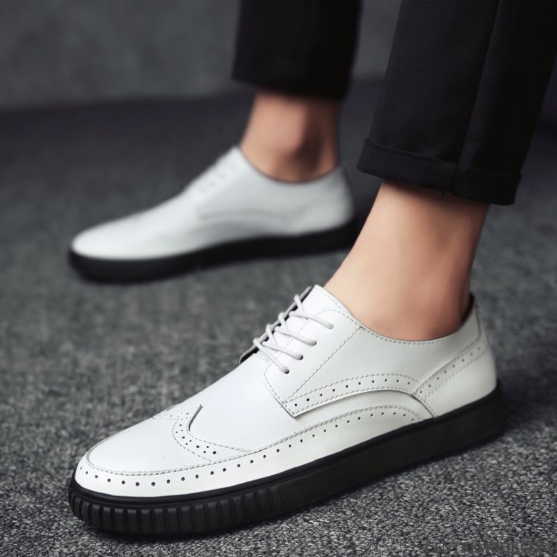 Derbies De Cuir Pour Homme Pas Cher, Derbies Pour Homme Blanc Mauve