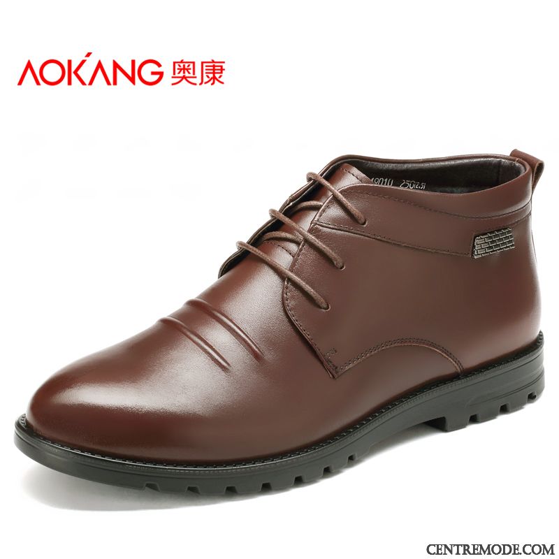 Derbies De Vente De Chaussures, Derbies A Talon Pas Cher Marron Blanc