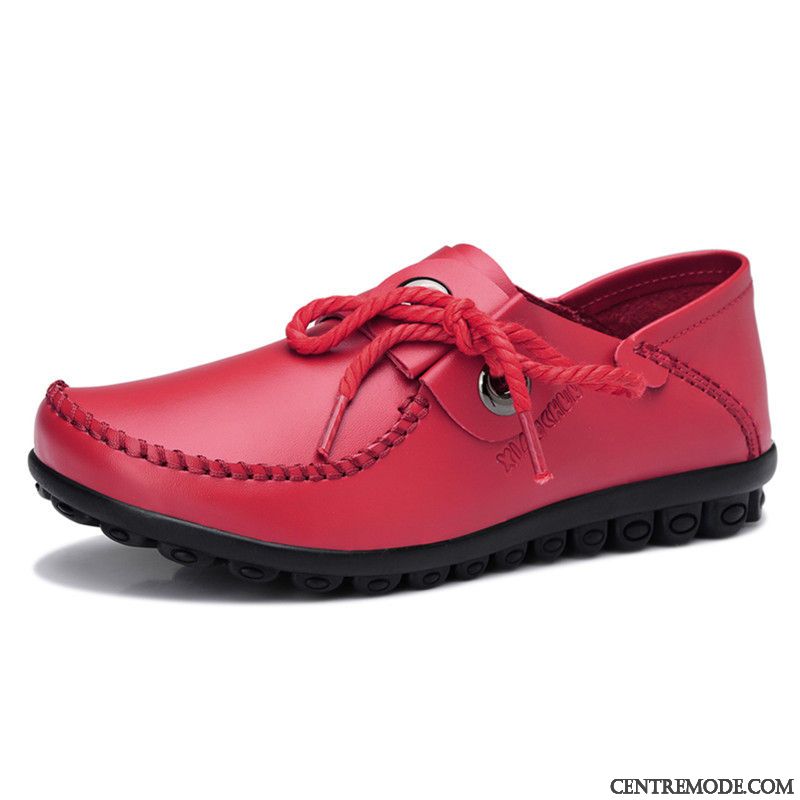 Derbies Femme Rouge, Derbies Femme À Talon Palevioletred Seashell