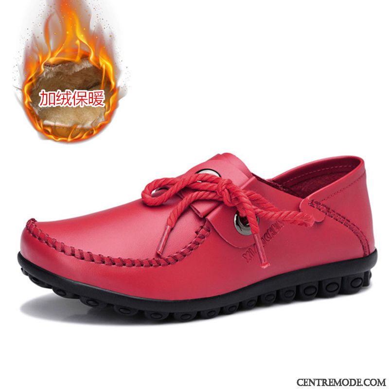 Derbies Femme Rouge, Derbies Femme À Talon Palevioletred Seashell