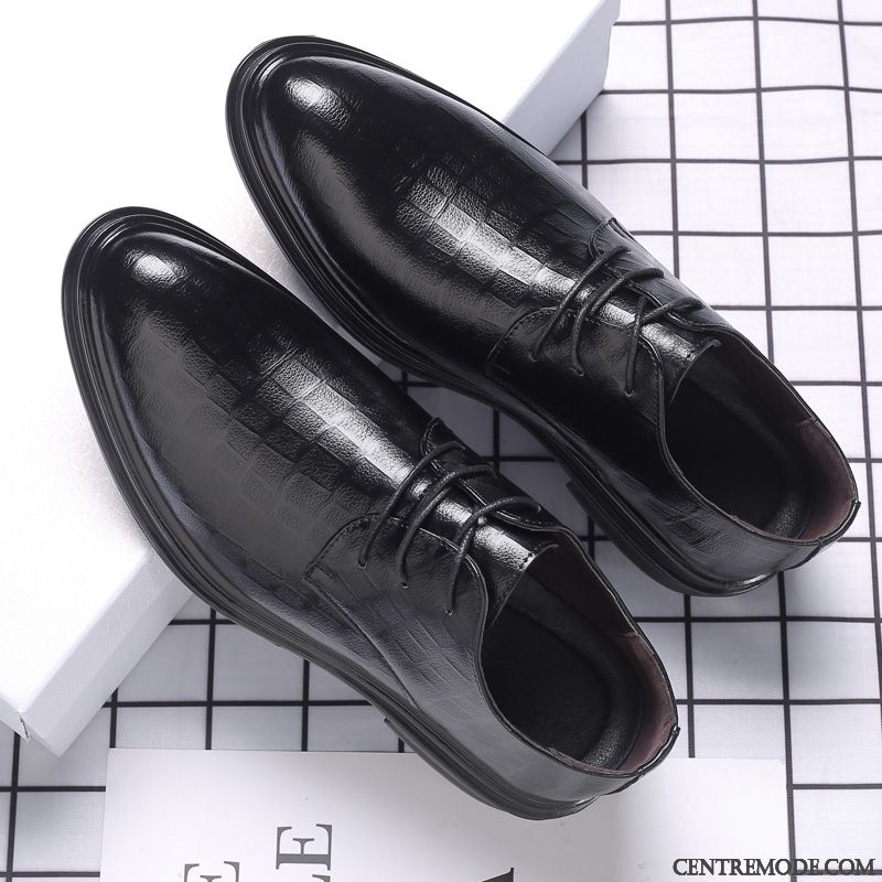 Derbies Homme Chaussures En Cuir Décontractée Angleterre Entreprise Costume Formel Tendance Noir Brun