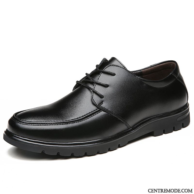 Derbies Homme Décontractée Cuir Véritable Costume Formel Entreprise Chaussures En Cuir Travailler Brun