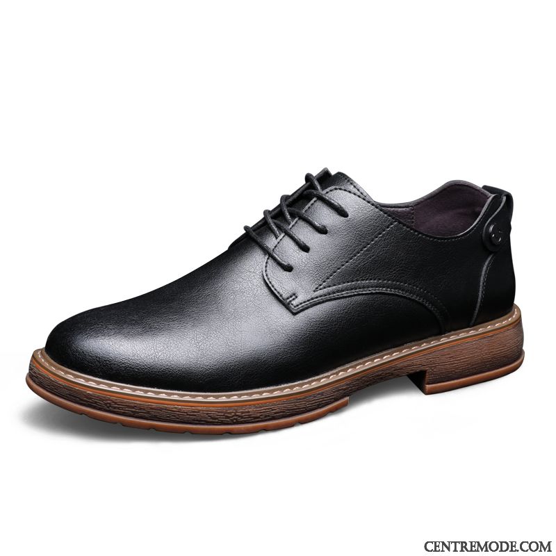 Derbies Homme Décontractée Semelle Oxford Tendance Entreprise Chaussures En Cuir Costume Formel Noir