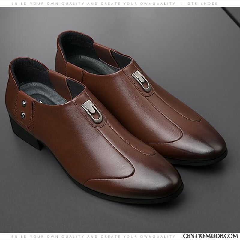 Derbies Homme Entreprise Chaussures En Cuir Tendance Décontractée Angleterre Printemps Noir Or