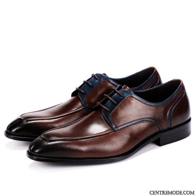 Derbies Homme Entreprise Costume Formel Mariée Décontractée Chaussures En Cuir Tendance Noir