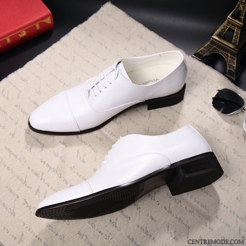 Derbies Homme Entreprise Cuir Véritable Angleterre Décontractée Costume Formel Laçage Brun