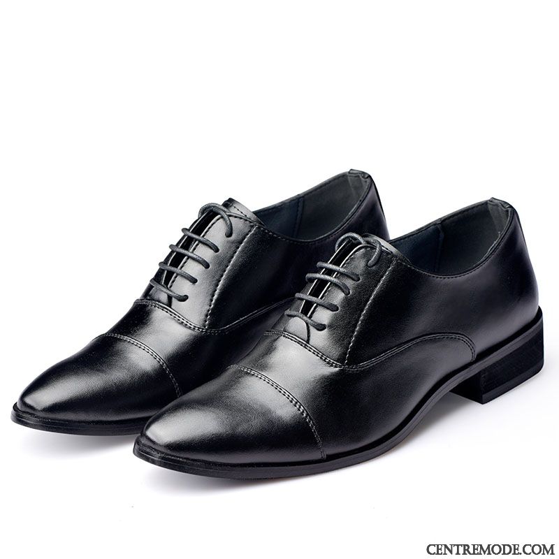 Derbies Homme Entreprise Cuir Véritable Angleterre Décontractée Costume Formel Laçage Brun