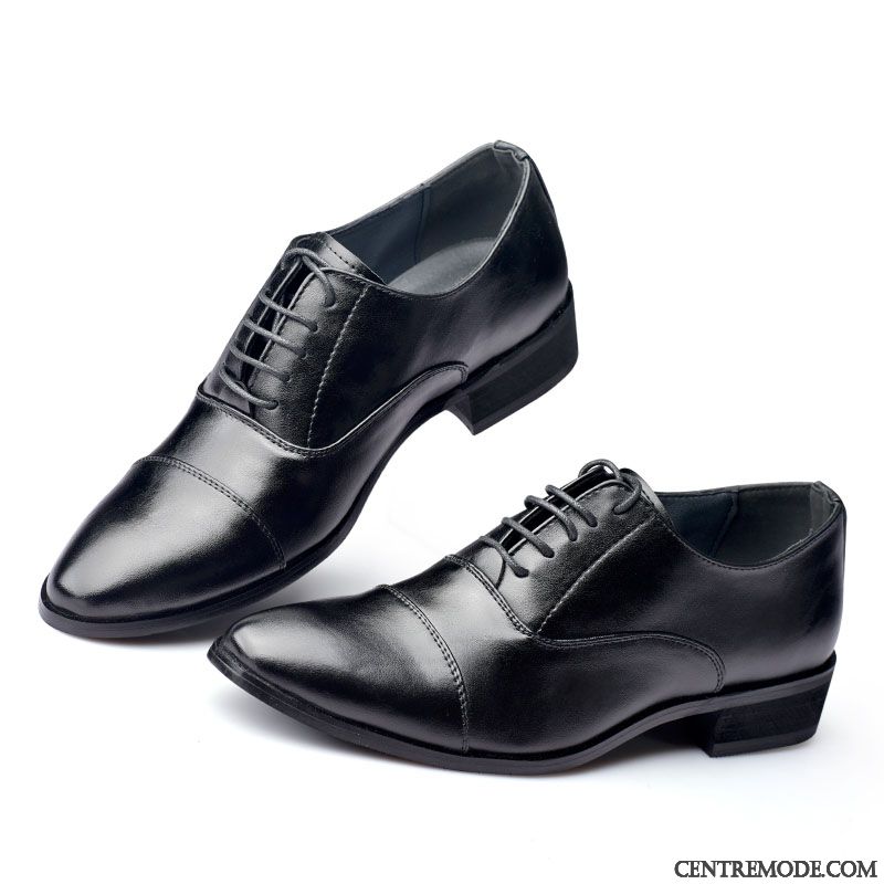 Derbies Homme Entreprise Cuir Véritable Angleterre Décontractée Costume Formel Laçage Brun