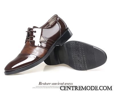 Derbies Homme Grises En Cuir Violet Saumon, Bottines Homme Cuir Noir