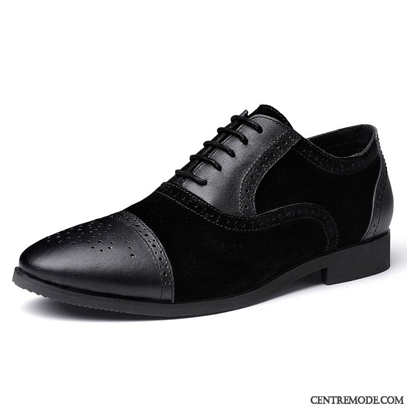 Derbies Homme Jeunesse Grande Taille Angleterre Chaussures En Cuir Tendance Gros Bleu
