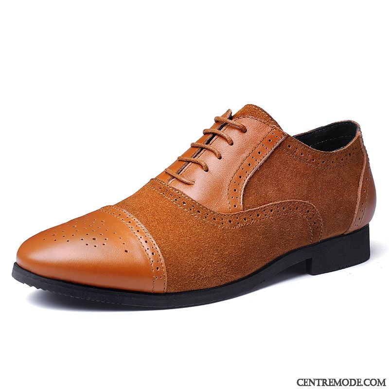 Derbies Homme Jeunesse Grande Taille Angleterre Chaussures En Cuir Tendance Gros Bleu